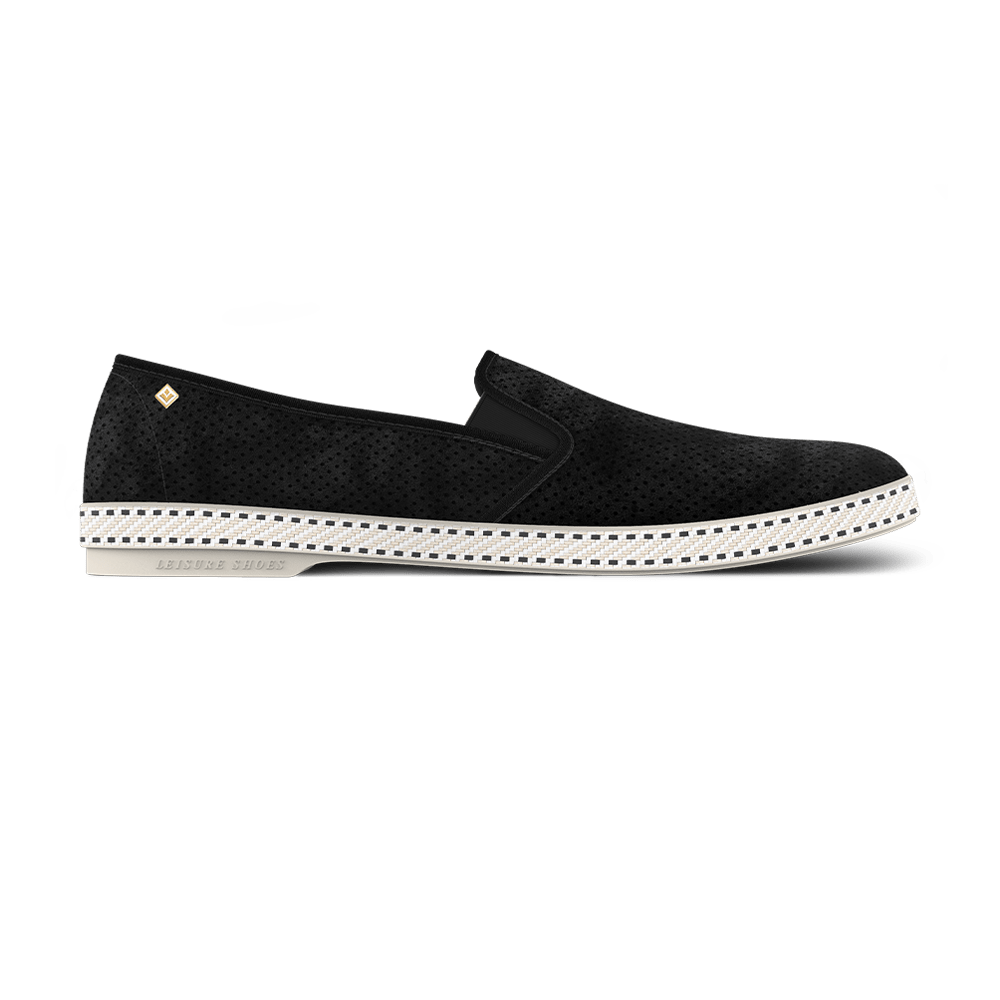 Suede Slip-On Loafer Black 3061